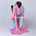 Silk Scarf Hand Dyed with Eco-Print: \"Attention to Detail\"